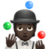 🤹🏿 person juggling: dark skin tone display on Apple